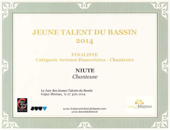 Niute Jeune Talent du Bassin 2014