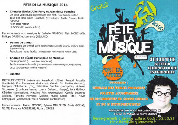 Juliette fête de la Musique 2014 Gujan Mestras